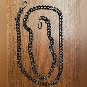 !!NEW!! Crossbody Chain for Bag/Wallet in Gun Metal - 47”